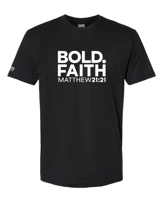 Bold Faith Christian T-Shirt | Matthew 21:21 Scripture Tee