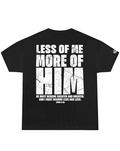 Less of Me More of Him Christian Oversized T-Shirt | John 3:30 Faith Tee