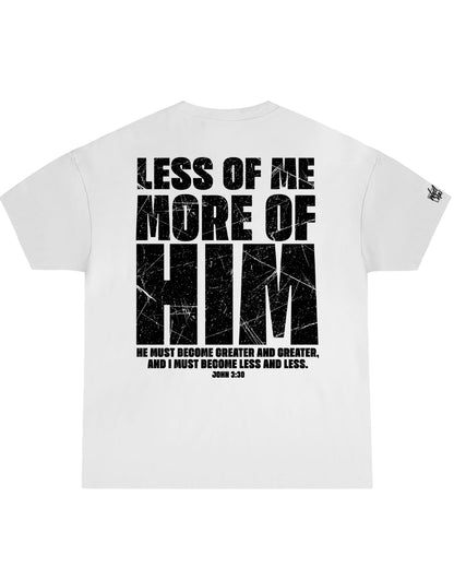 Less of Me More of Him Christian Oversized T-Shirt | John 3:30 Faith Tee