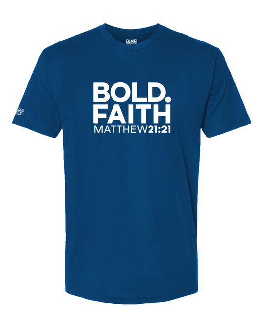 Bold Faith Christian T-Shirt | Matthew 21:21 Scripture Tee
