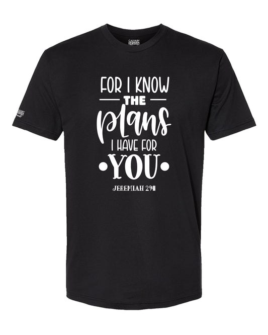 I Know the Plans Christian T-Shirt | Jeremiah 29:11 Faith-Based Shirt