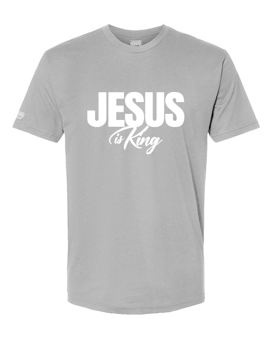 Jesus Is King Christian T-Shirt | Grey Faith Statement Tee