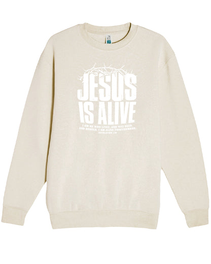 Jesus Is Alive Christian Resurrection Sweatshirt | Revelation 1:18