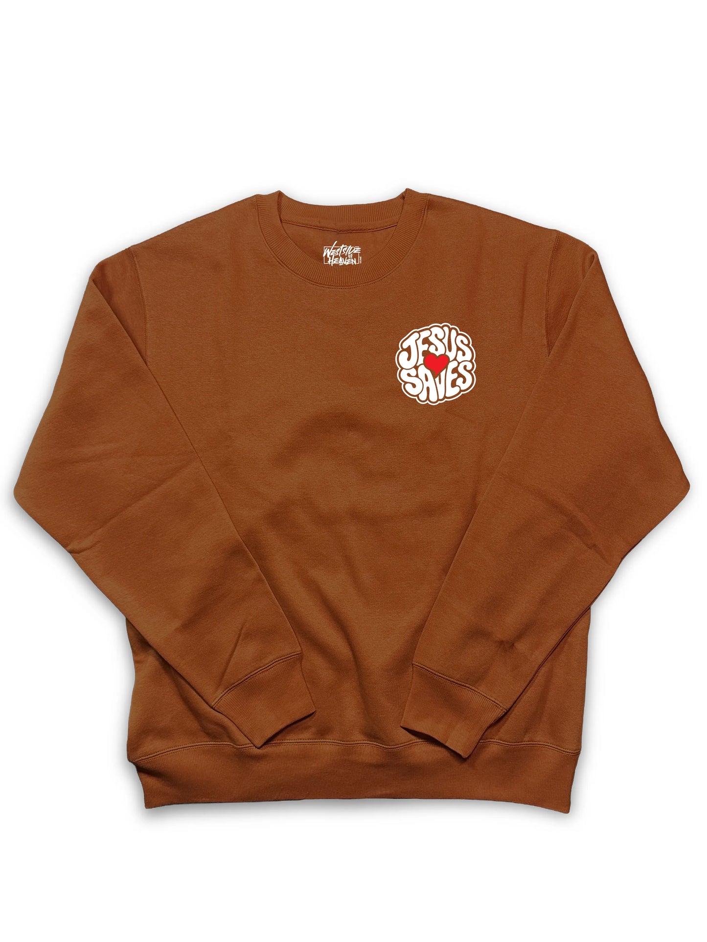 Jesus Saves Crewneck Sweatshirt – Bold Christian Faith Apparel | Romans 10:13