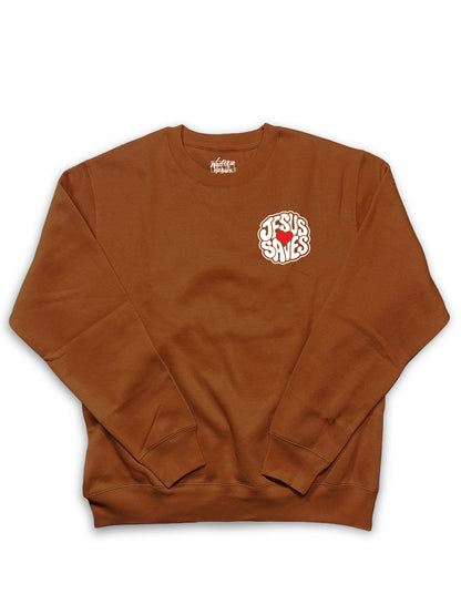 Jesus Saves Crewneck Sweatshirt – Bold Christian Faith Apparel | Romans 10:13