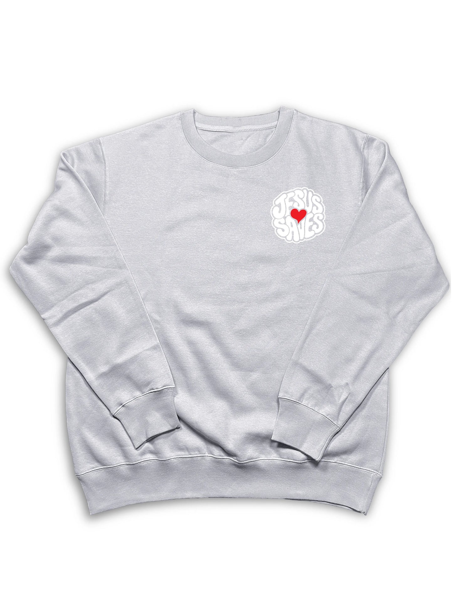 Jesus Saves Crewneck Sweatshirt – Bold Christian Faith Apparel | Romans 10:13