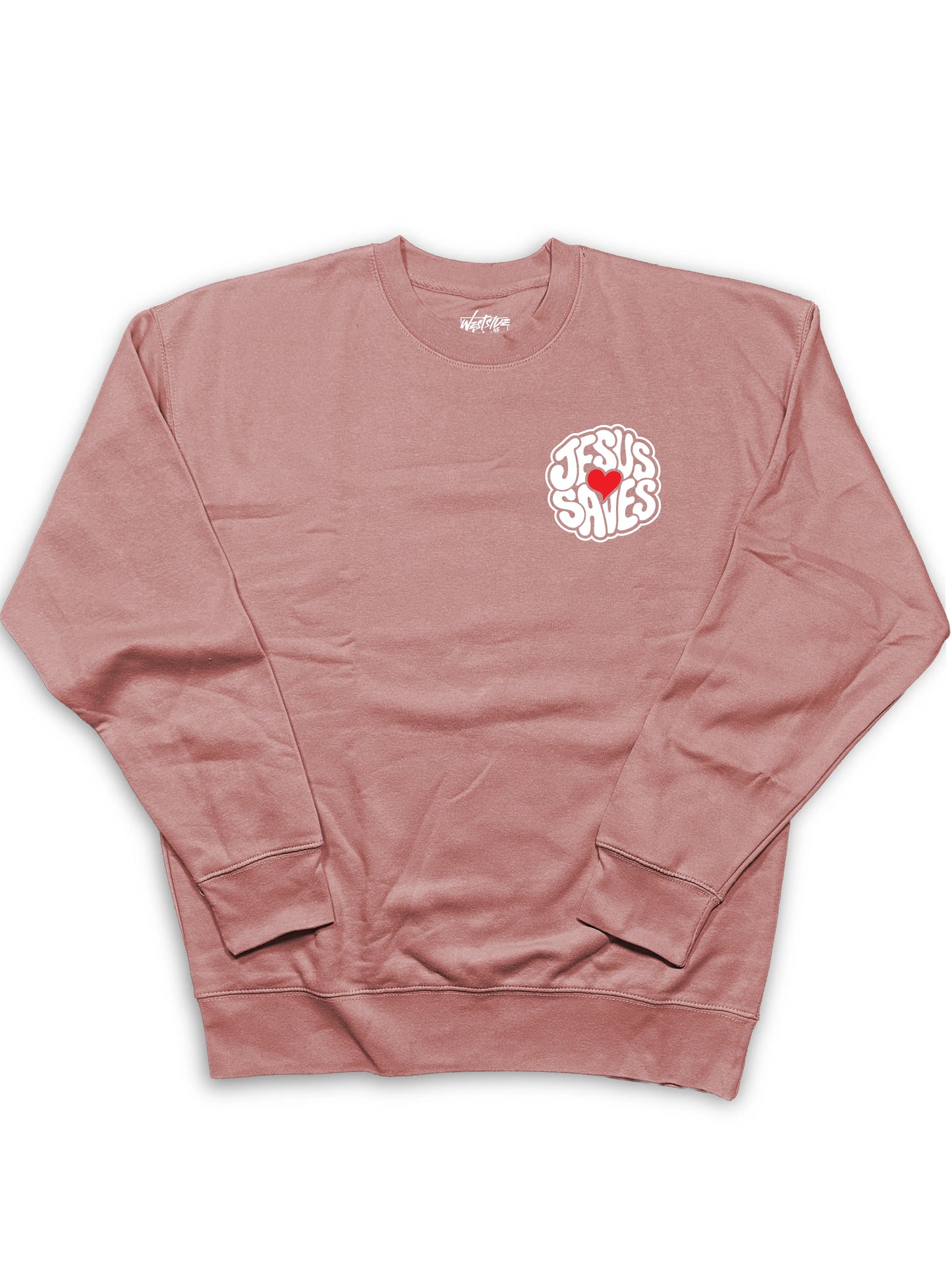 Jesus Saves Crewneck Sweatshirt – Bold Christian Faith Apparel | Romans 10:13