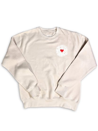Jesus Saves Crewneck Sweatshirt – Bold Christian Faith Apparel | Romans 10:13