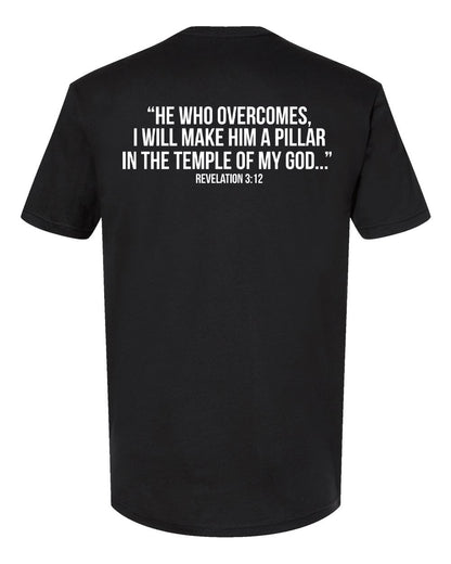 Kingdom Overcomers Christian Faith T-Shirt – Revelation 3:12