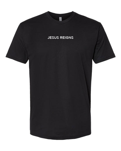 Christian Gothic T-Shirt – JESUS REIGNS Front + All Hail King Jesus Back