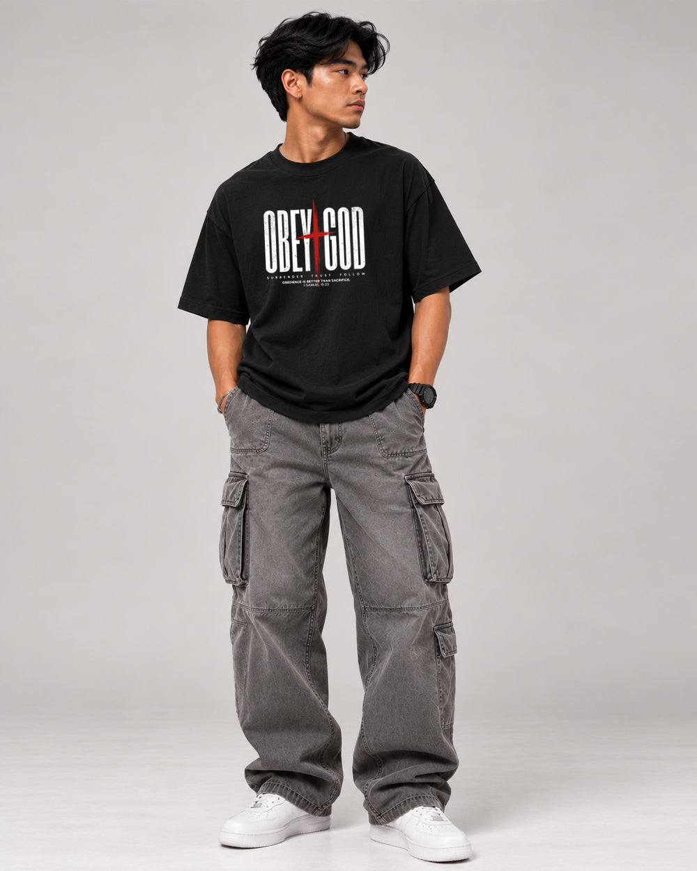 OBEY GOD Oversized T-Shirt | Premium Christian Streetwear