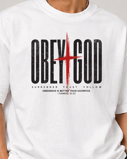 OBEY GOD Oversized T-Shirt | Premium Christian Streetwear