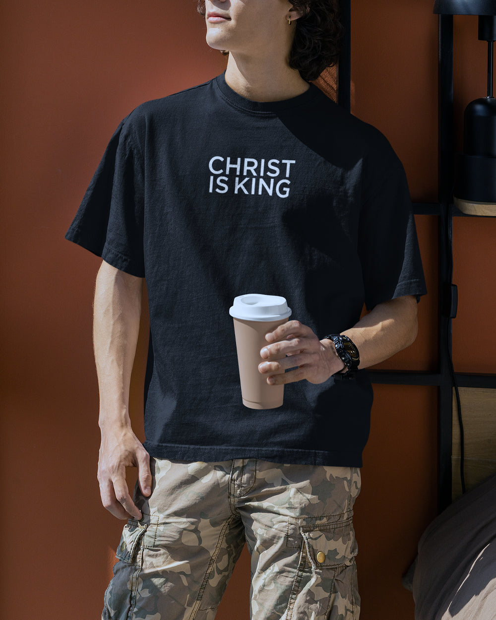 Christ is King – Minimalist Design-Oversized Christian Streetwear Tee