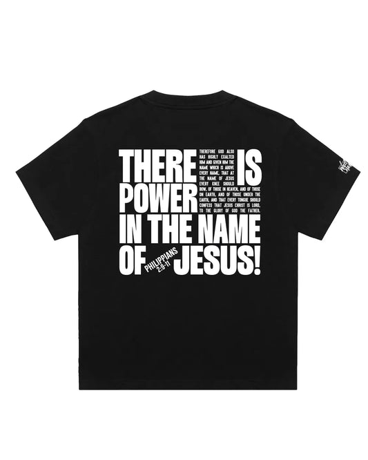 Jesus Is King Oversized Christian Streetwear T-Shirt | Power in the Name of Jesus Tee