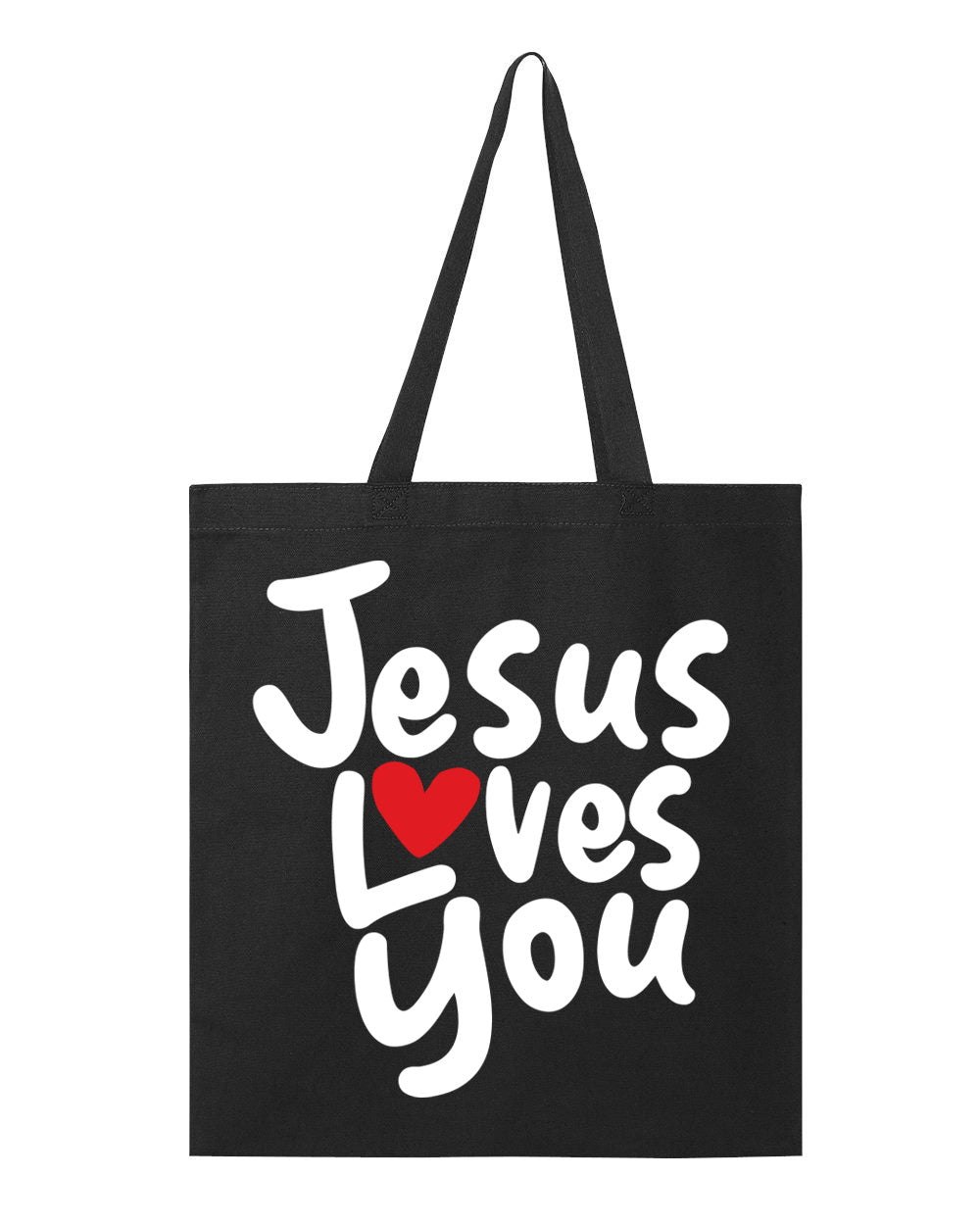 Jesus Loves You Heavy Canvas Tote Bag