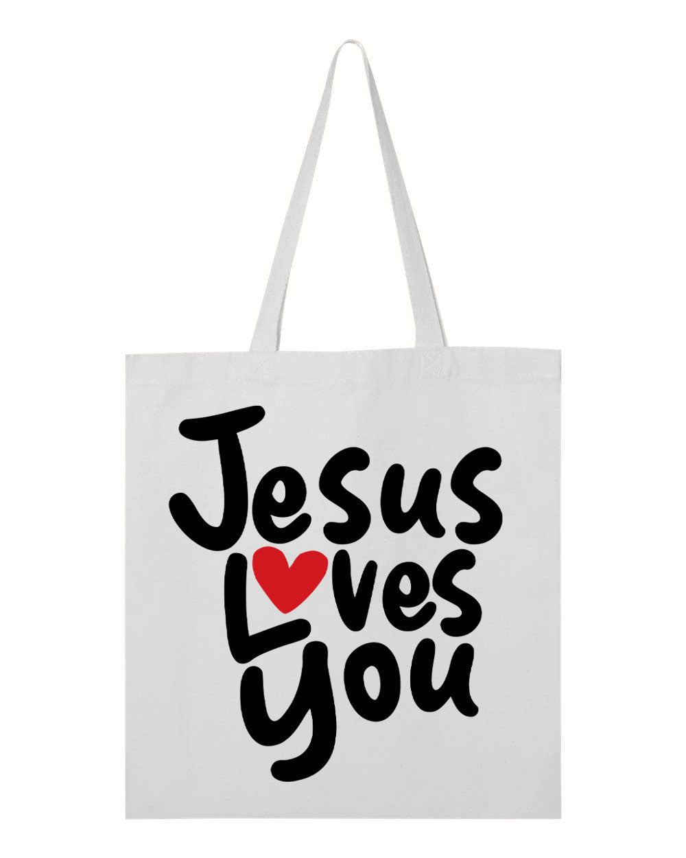 Jesus Loves You Heavy Canvas Tote Bag