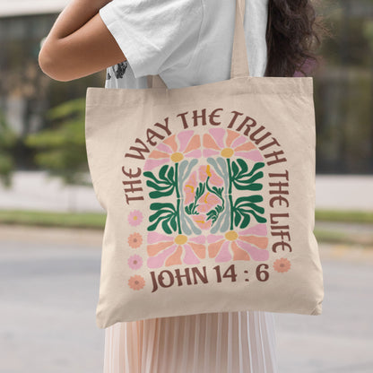 The Way, The Truth, The Life - John 14:6 Heavy Canvas Tote Bag
