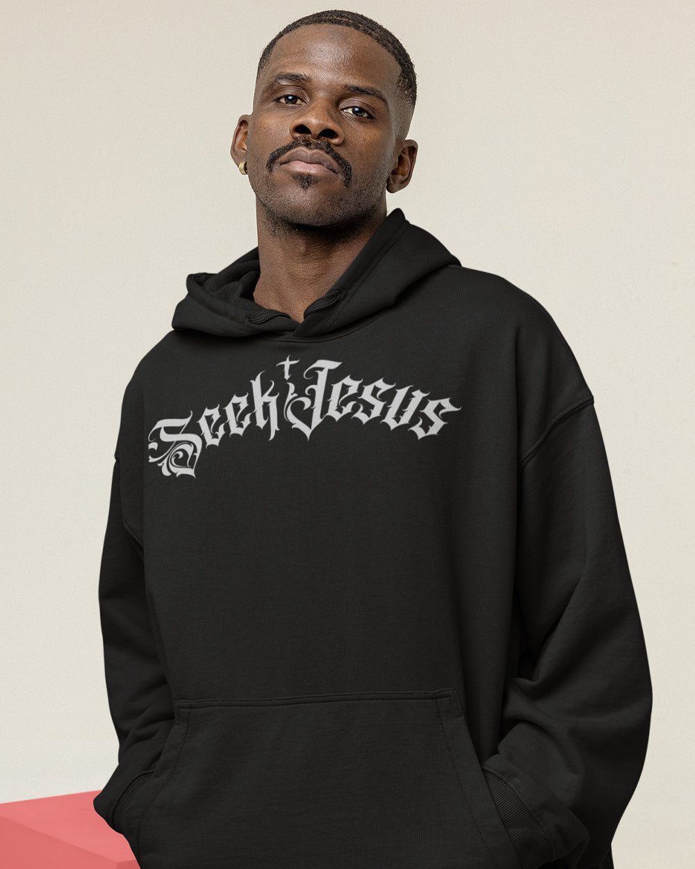 SEEK JESUS Hoodie – Christian Streetwear Black Graffiti Faith Hoodie | Westsyde of Heaven