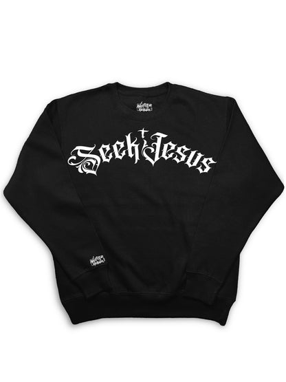 Seek Jesus Premium Heavyweight Crewneck Sweatshirt