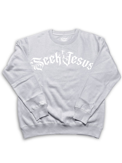 Seek Jesus Premium Heavyweight Crewneck Sweatshirt